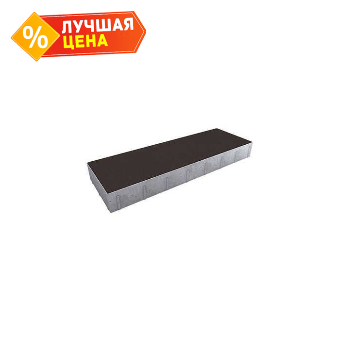 Плитка тротуарная Прямоугольник (Ла-Линия) Б.12.П.8 гладкий коричневый, 750х250х80 мм